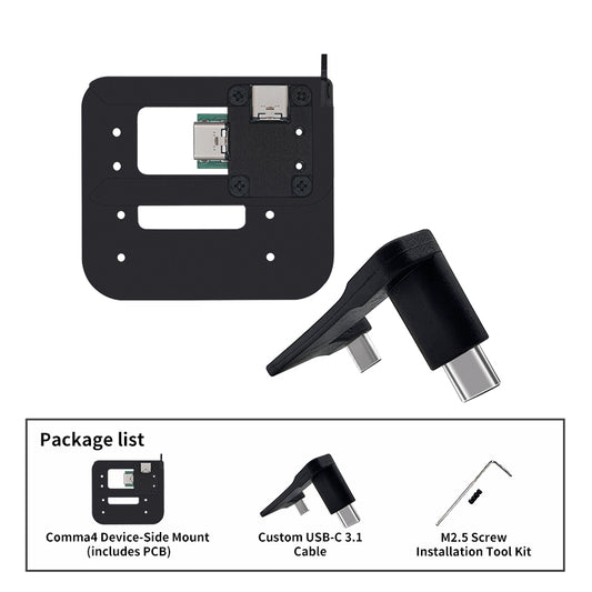 "Cross Glide Mount - Pro" Quick-Release Mount for Openpilot Comma4