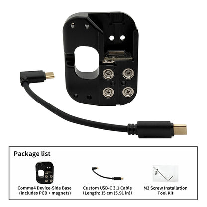 "Cross Glide Mag Mount" Magnetic Quick-Release Mount for Openpilot Comma4