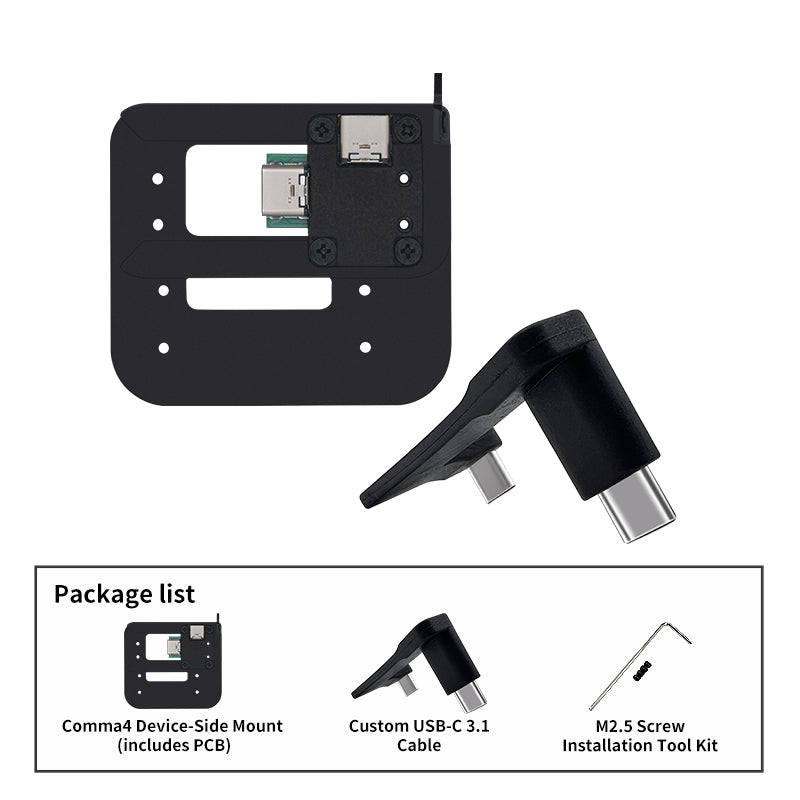 "Cross Glide Mount - Pro" Quick-Release Mount for Openpilot Comma4